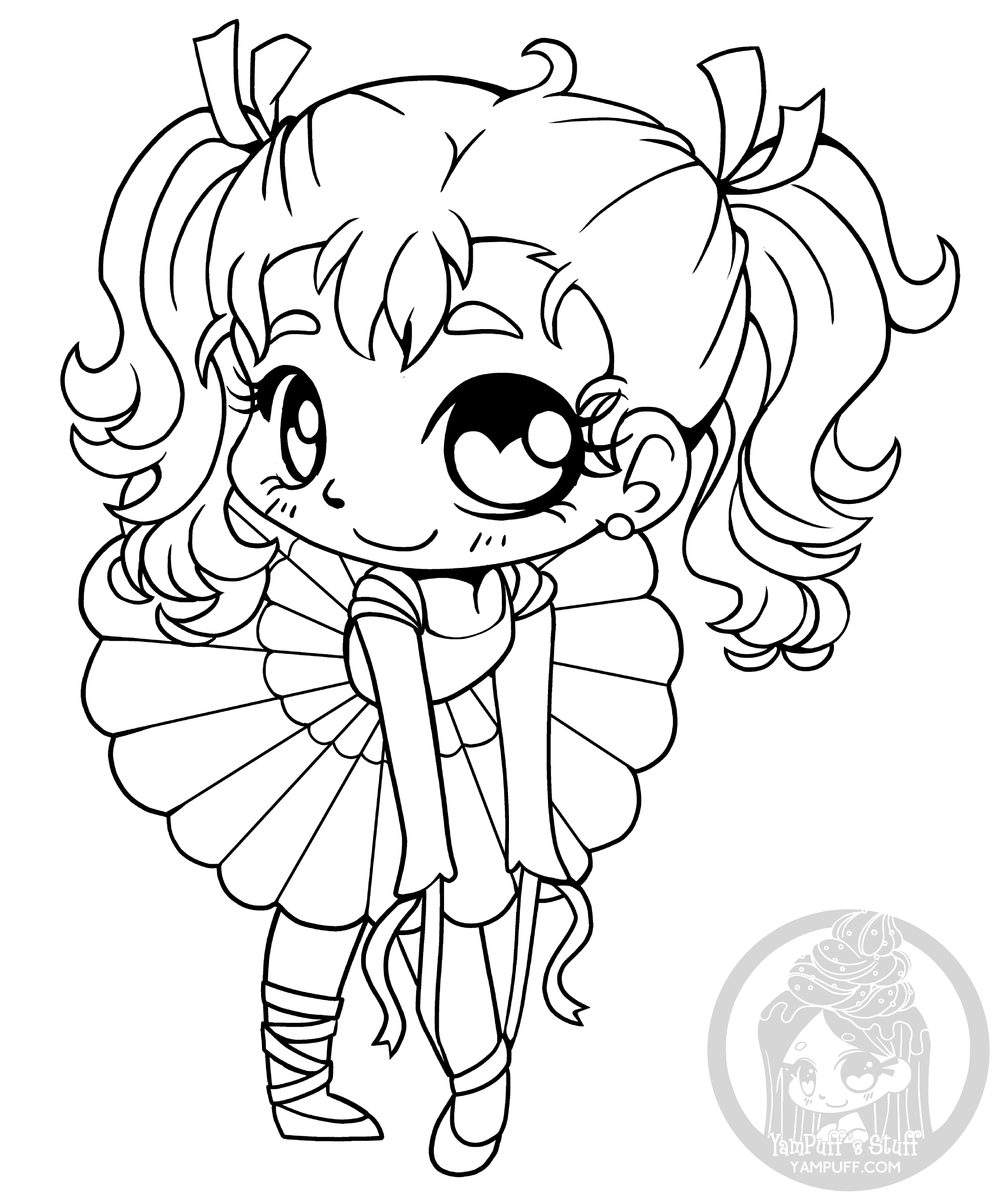 kawaii chibi coloring pages