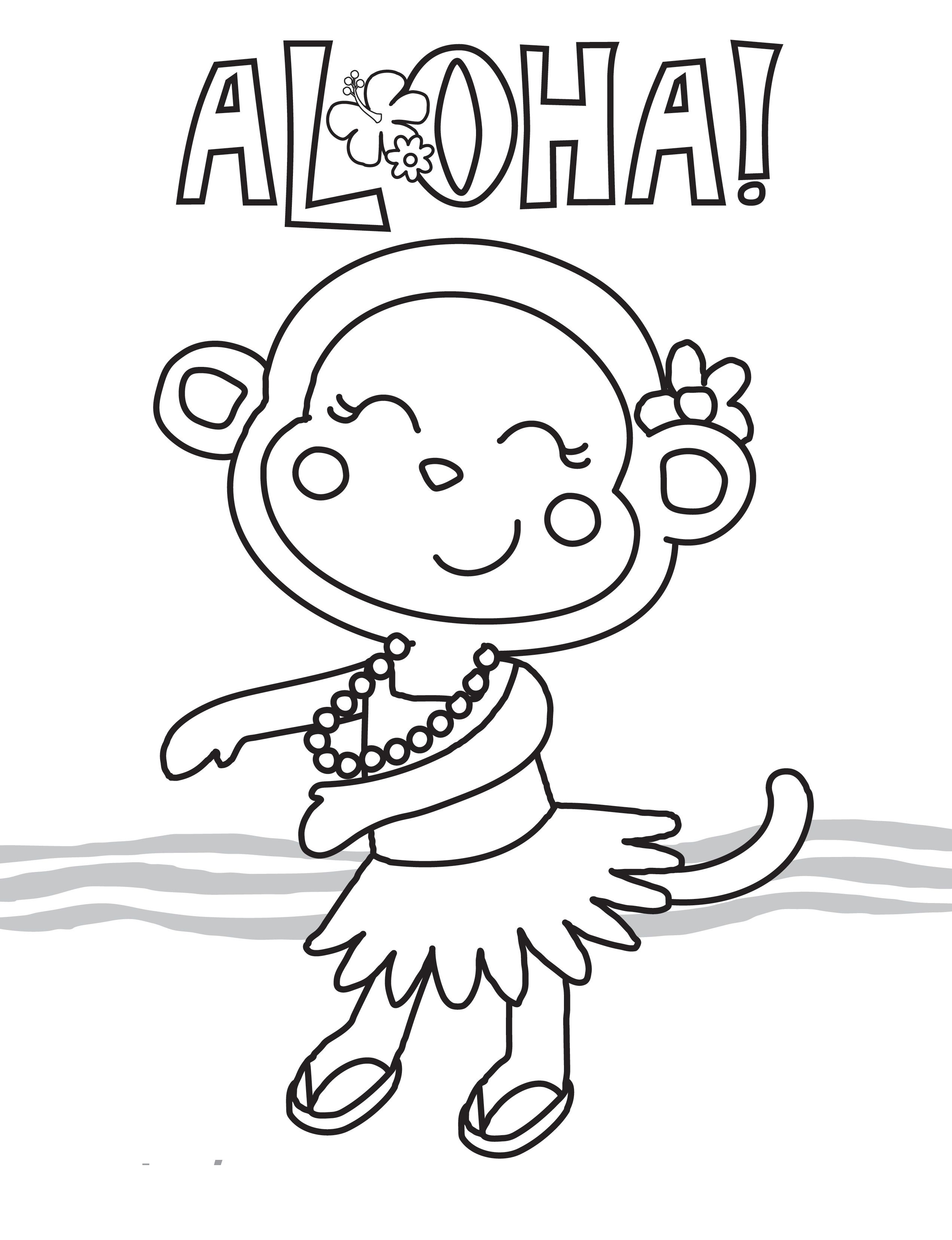 hawaii coloring pages