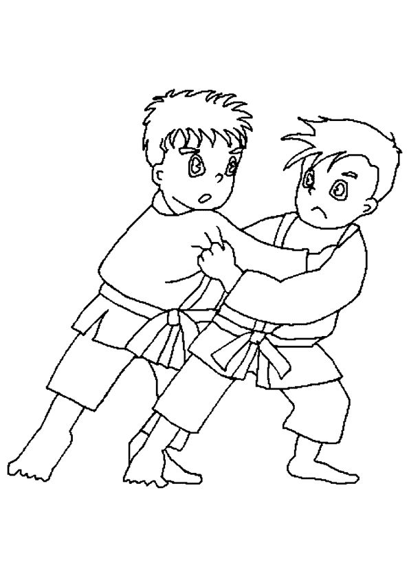 judo coloring pages