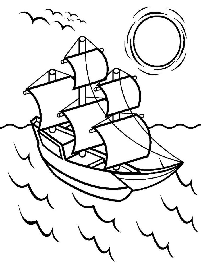 water transportation coloring pages