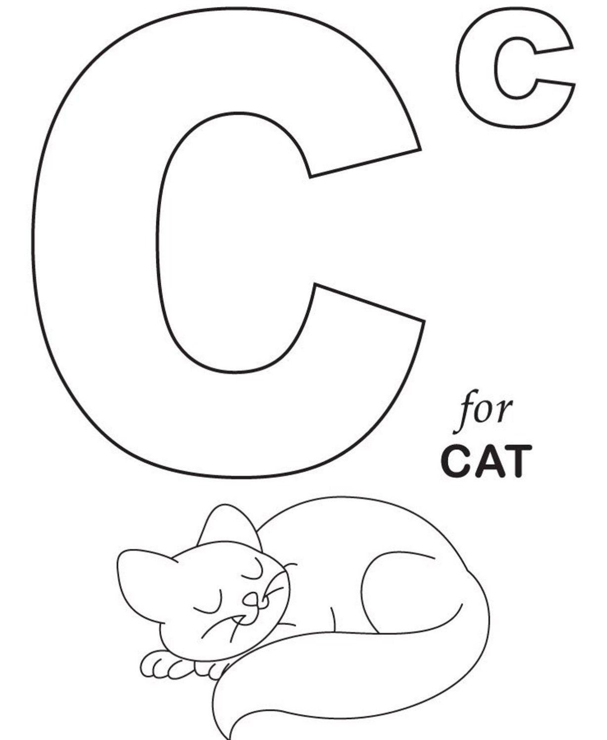 letter c coloring pages for toddlers