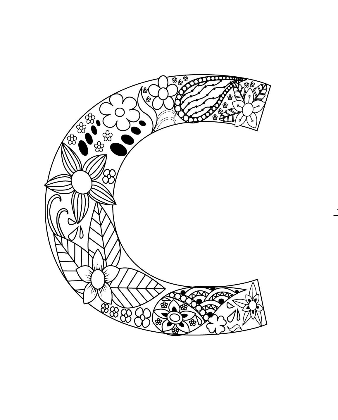 printable coloring pages for adults love letter c