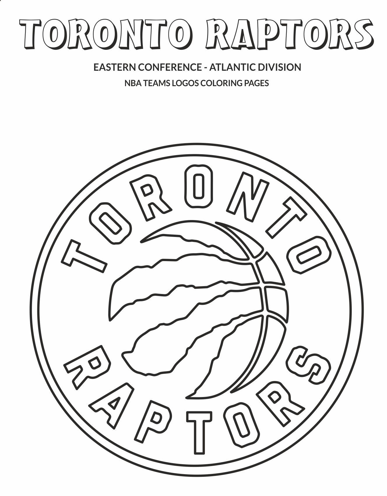 nba toronto raptors coloring pages