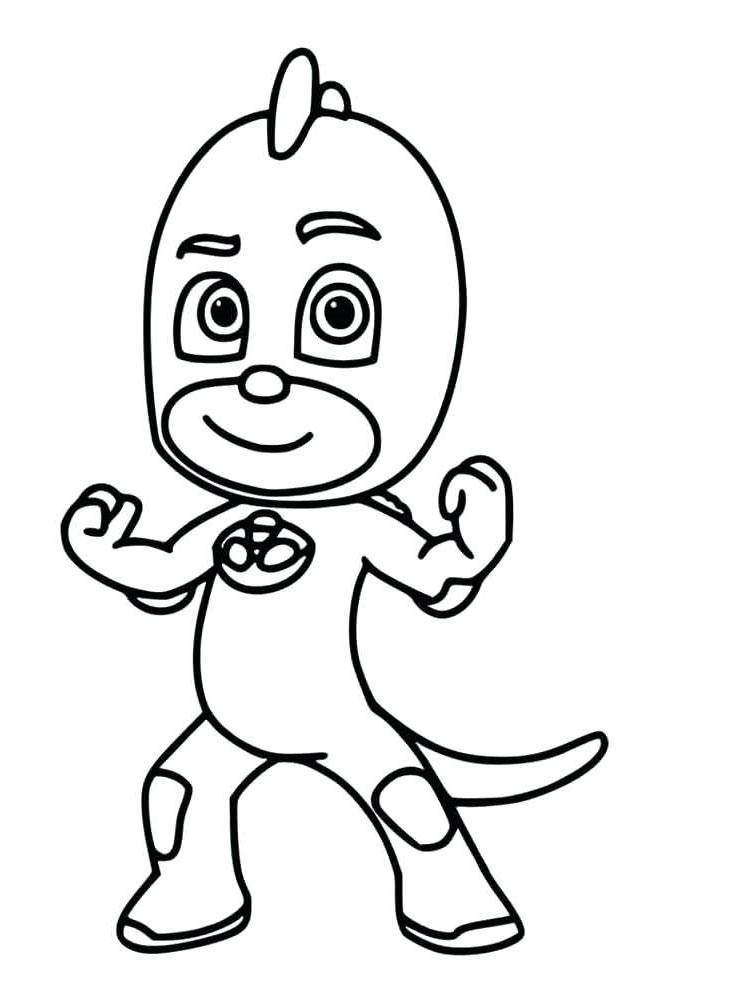 pj masks coloring pages gekko