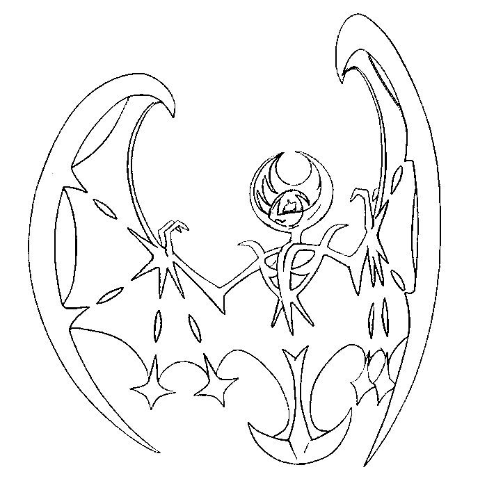 pokemon lunala coloring pages