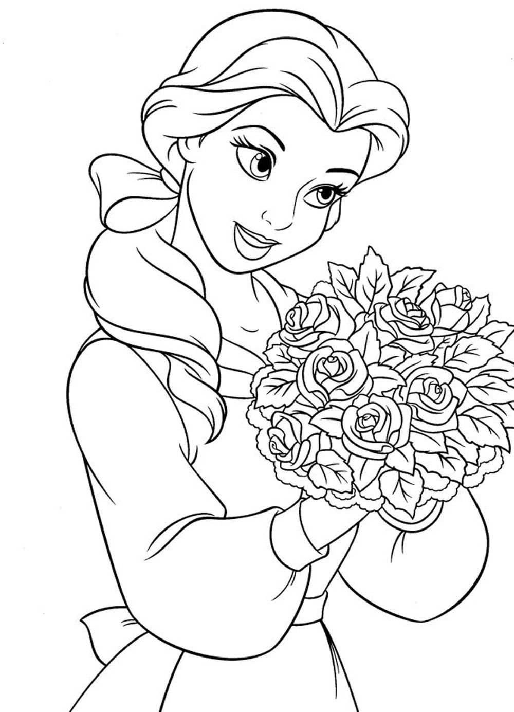 princess belle coloring pages