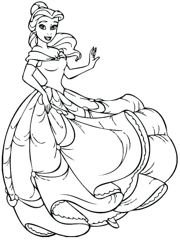 princess coloring pages belle