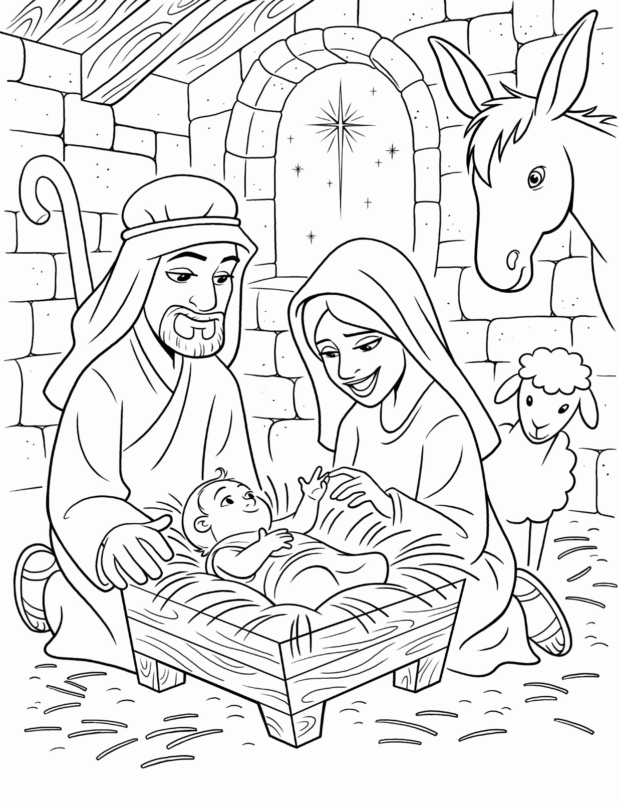 baby jesus coloring pages