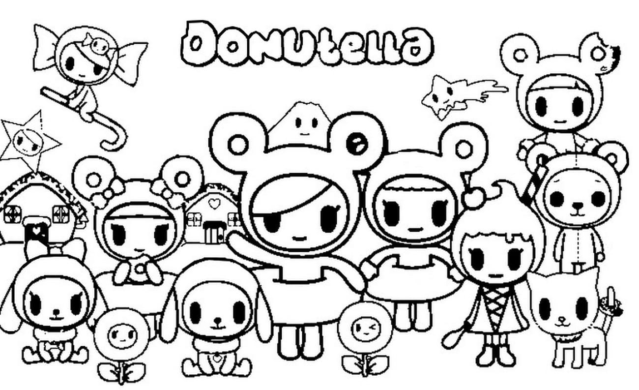 donutella tokidoki coloring pages