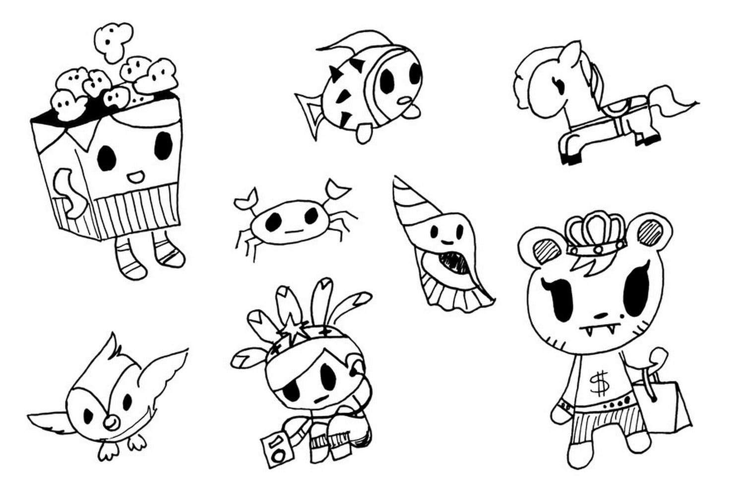 tokidoki coloring pages