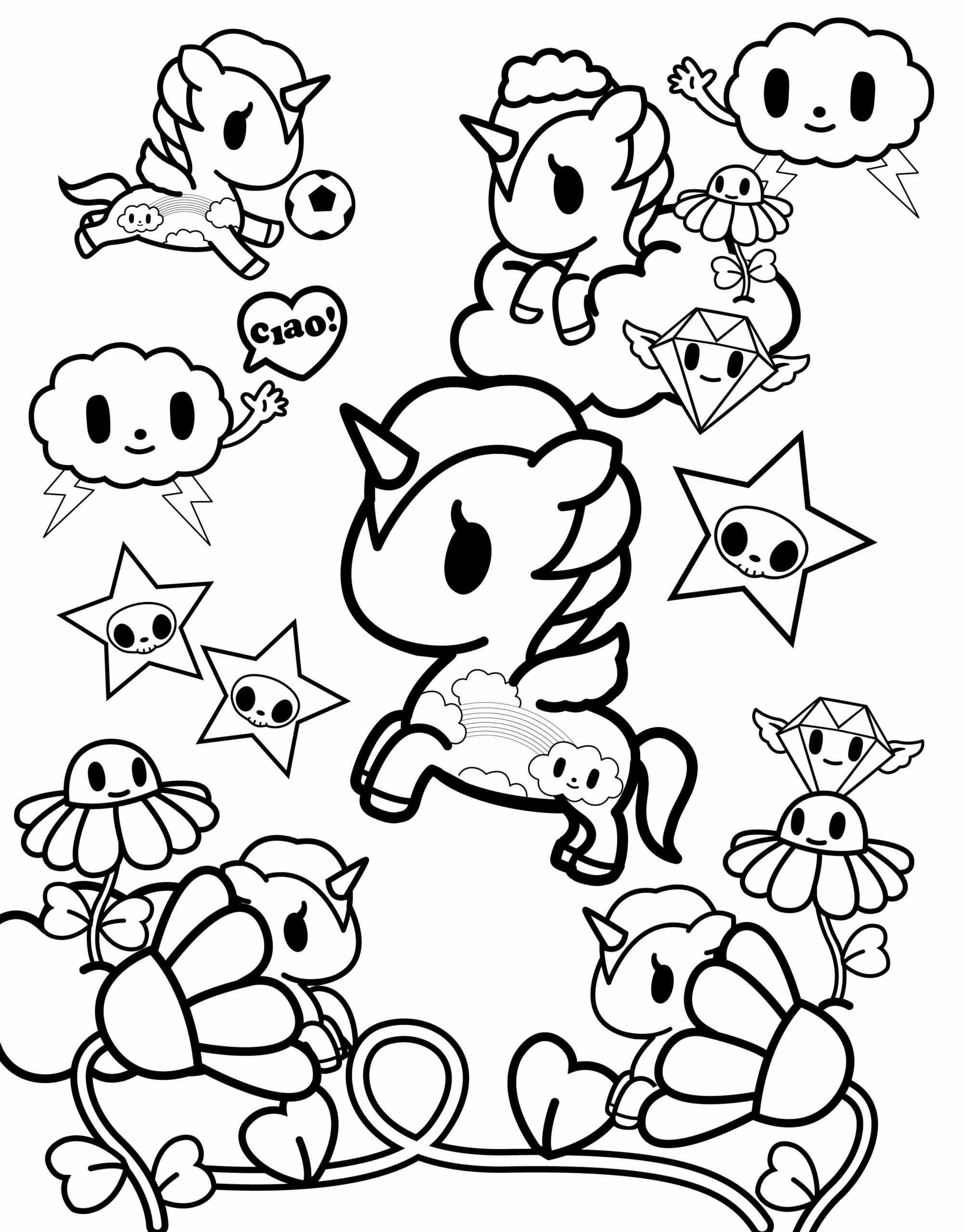 tokidoki unicorno coloring pages