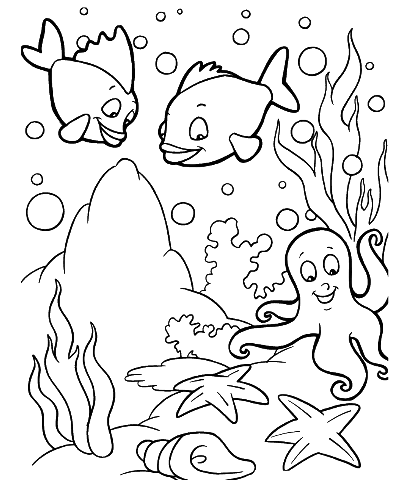 sea creatures coloring pages