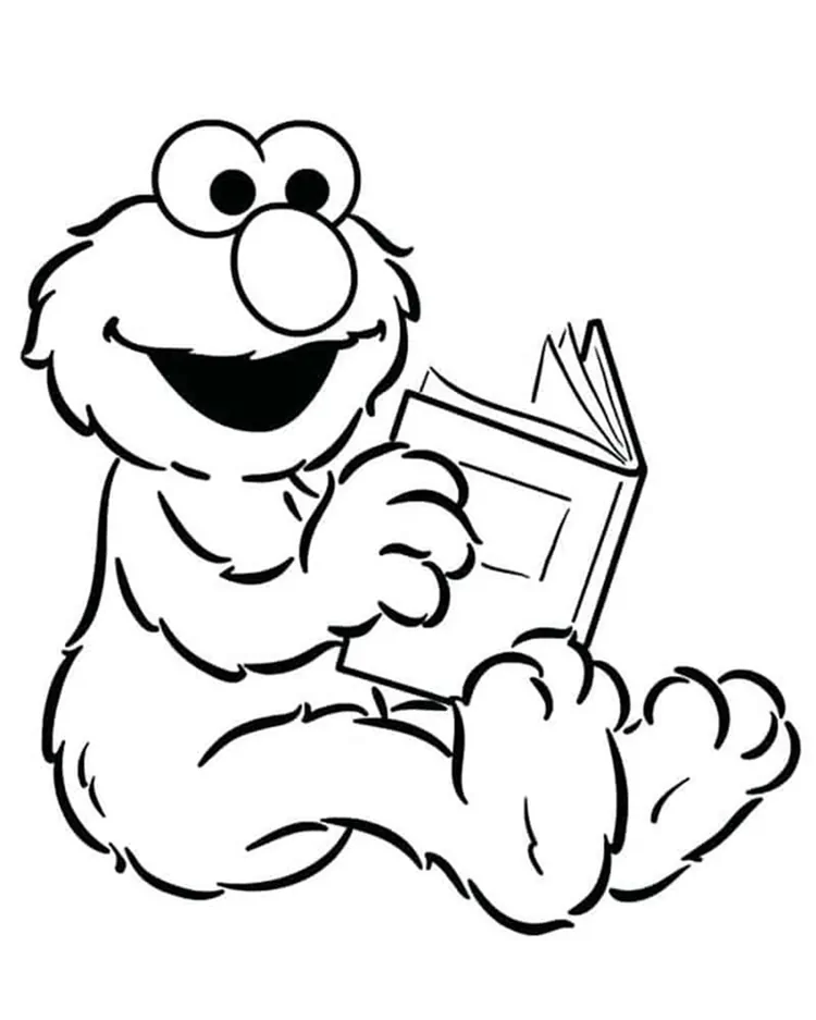 sesame street coloring pages elmo