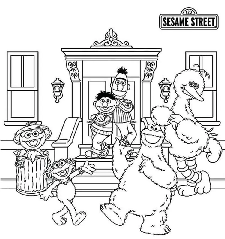 sesame street coloring pages pdf