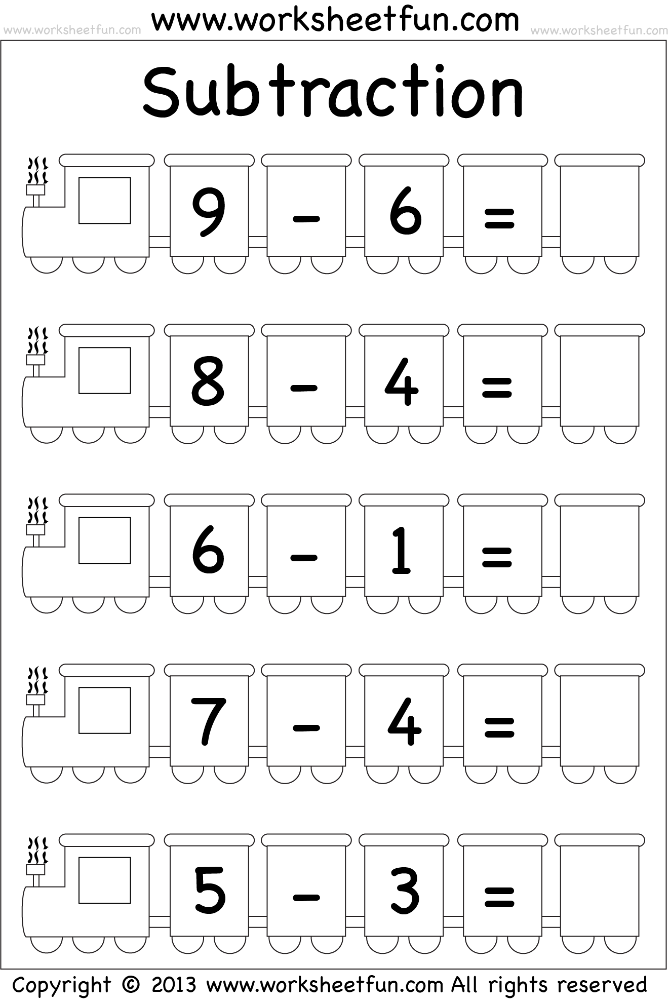 train subtraction