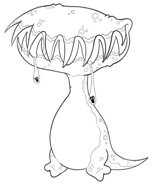 venus flytrap coloring page printable