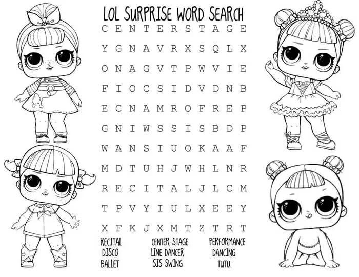 Lol Surprise Doll Activity Sheets