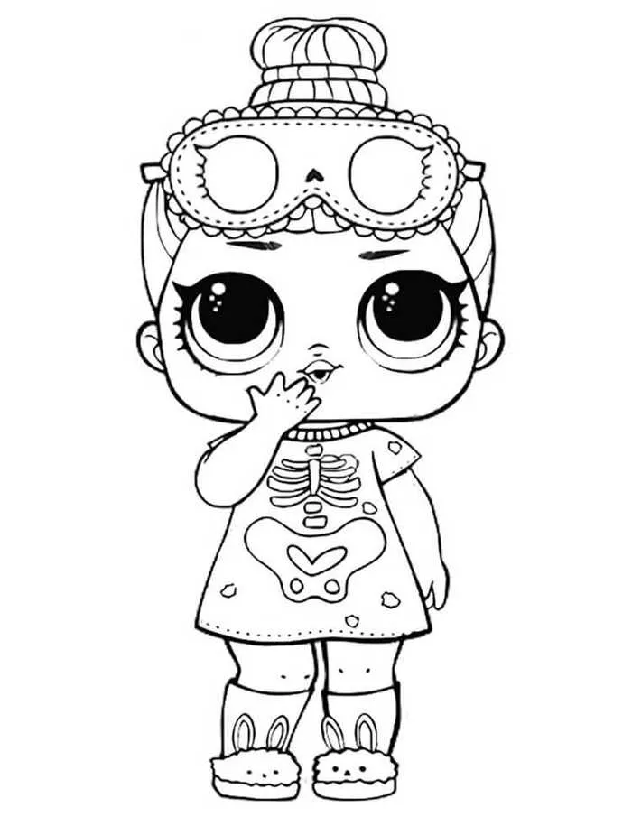 Sleepy Bones Lol Doll Coloring Page To Print