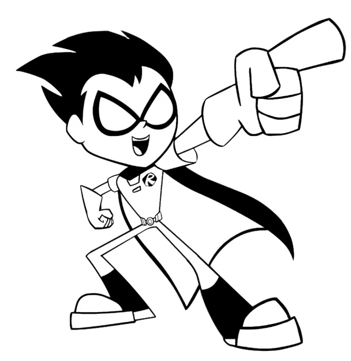 Teen Titans Go Robin Coloring Pages