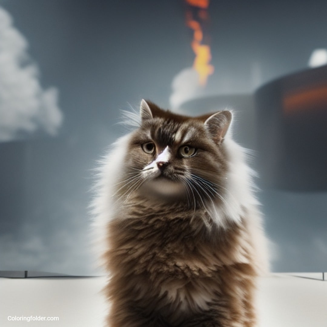 maine coon cat picture created with ai