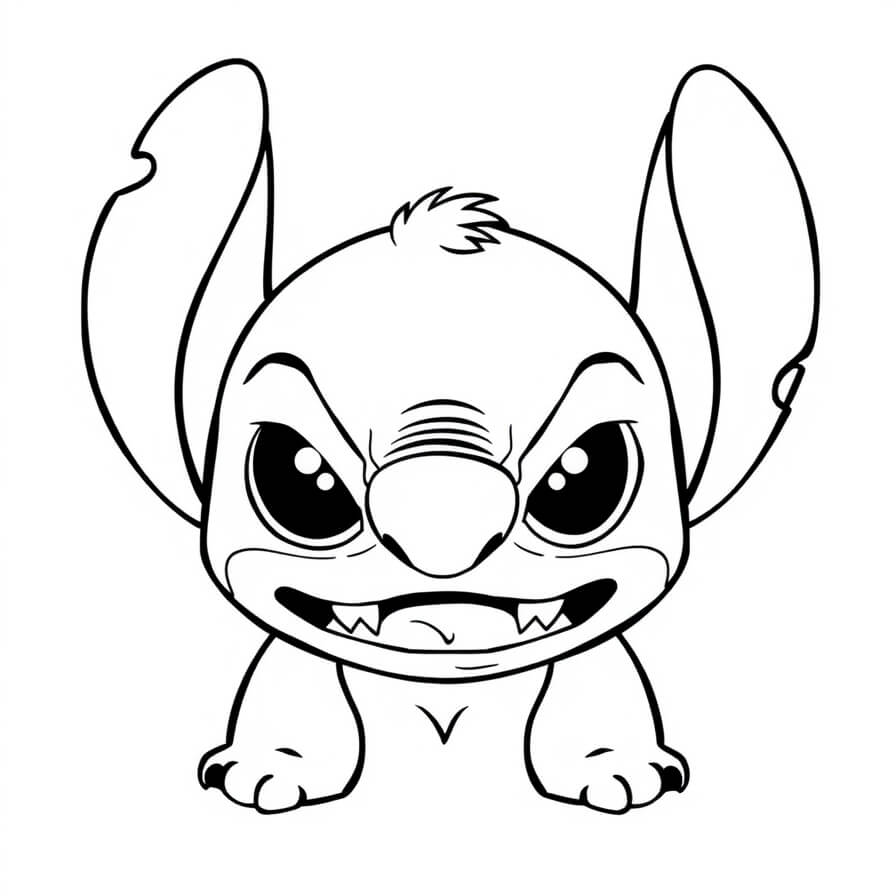 angry stitch coloring pages