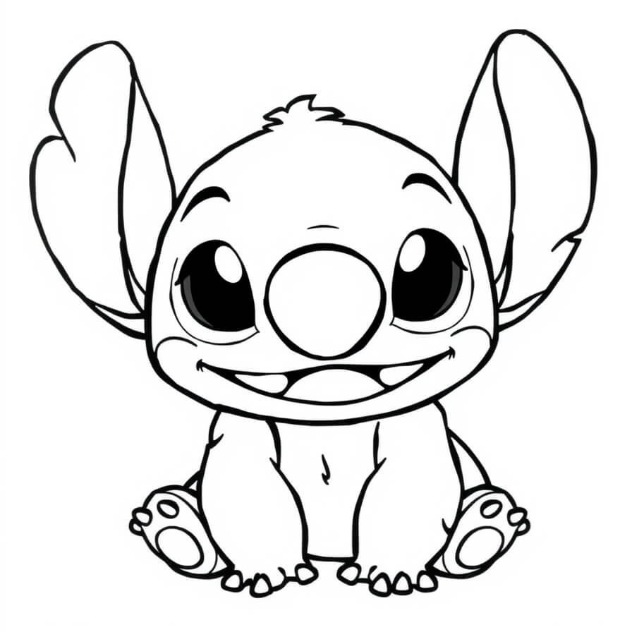 baby stitch coloring pages