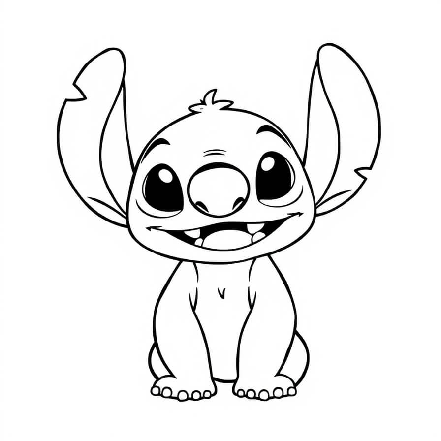 cute stitch coloring pages