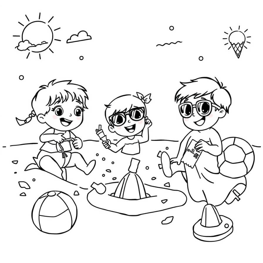 free summer coloring pages online