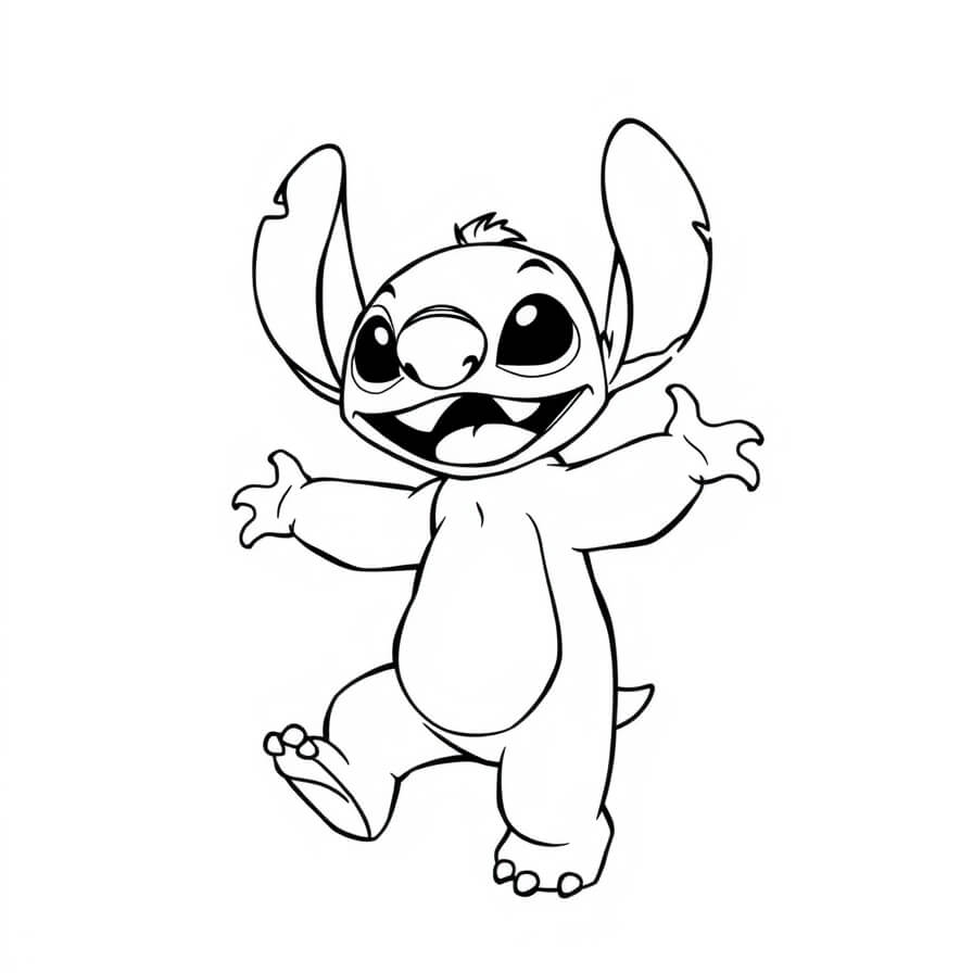 stitch coloring pages for kids