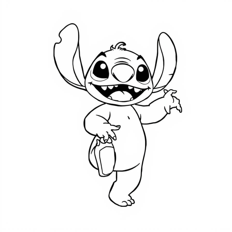 stitch coloring pages for kindergarten