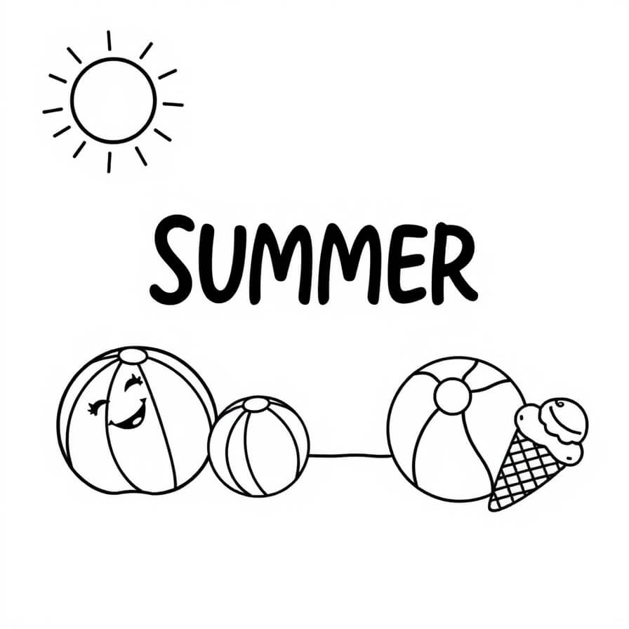 summer coloring pages for toddlers