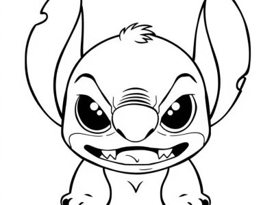 Angry stitch coloring pages