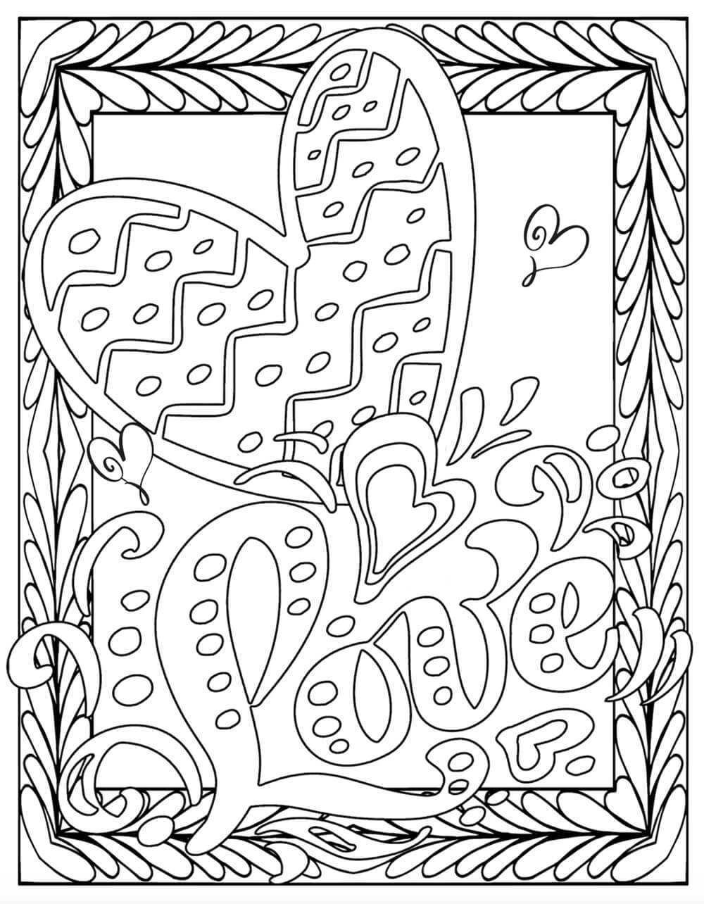 valentine coloring pages for adults