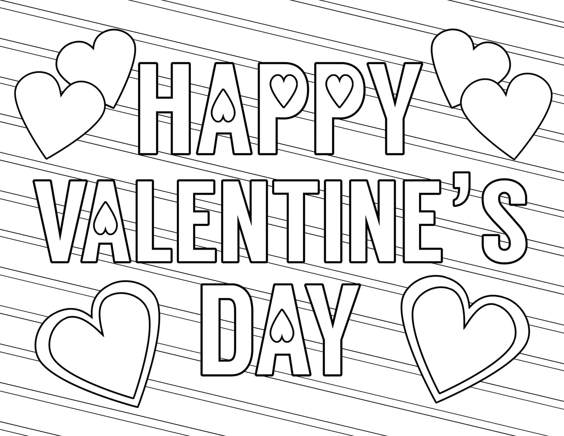 valentine coloring pages for preschool