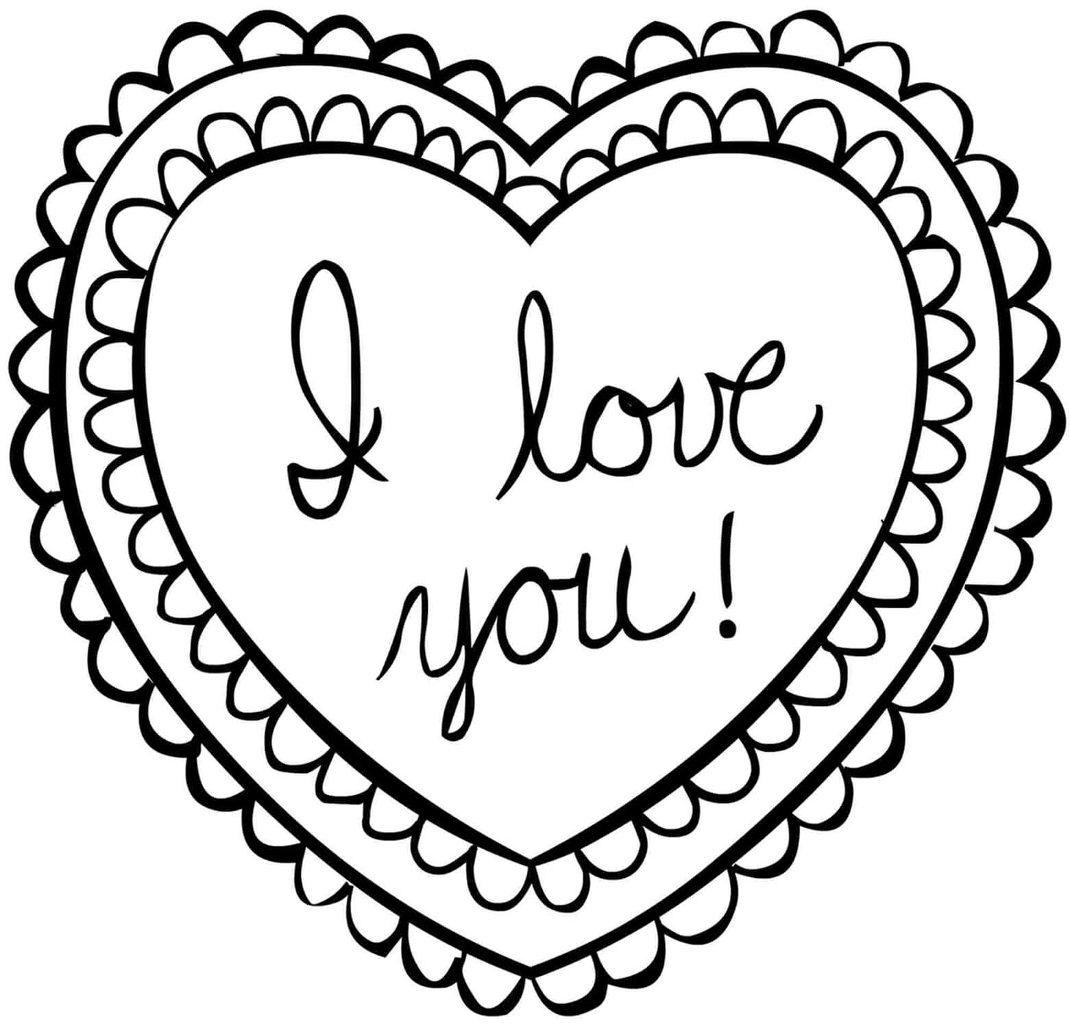 valentine heart coloring pages