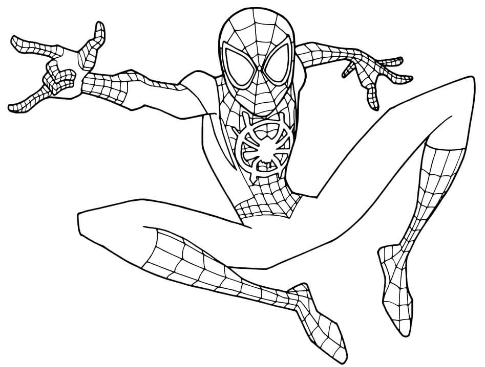 Coloring Pages Spider Man Miles Morales