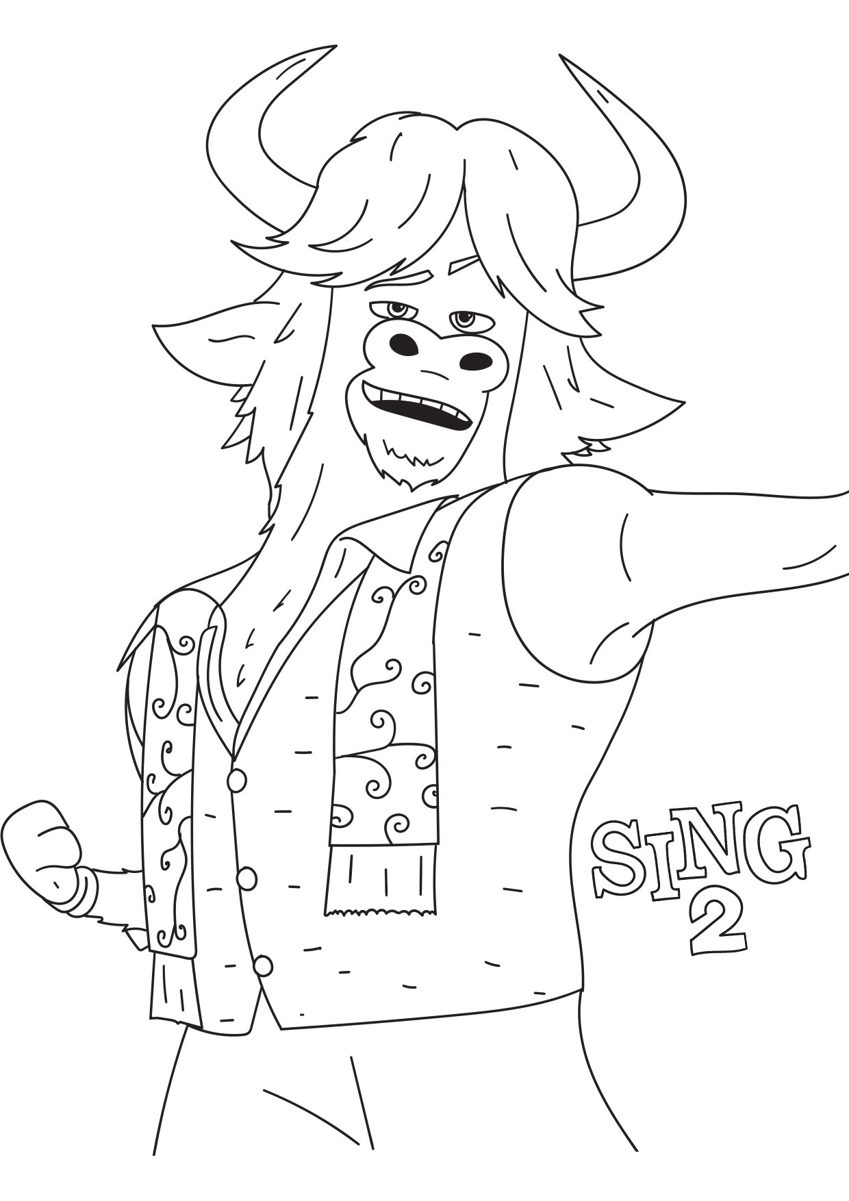 Darius Sing 2 coloring pages