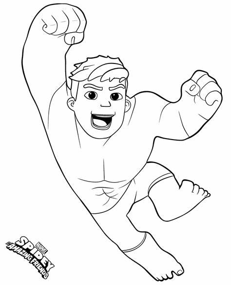 Hulk Spidey And His Amazing Friends Coloring Pages