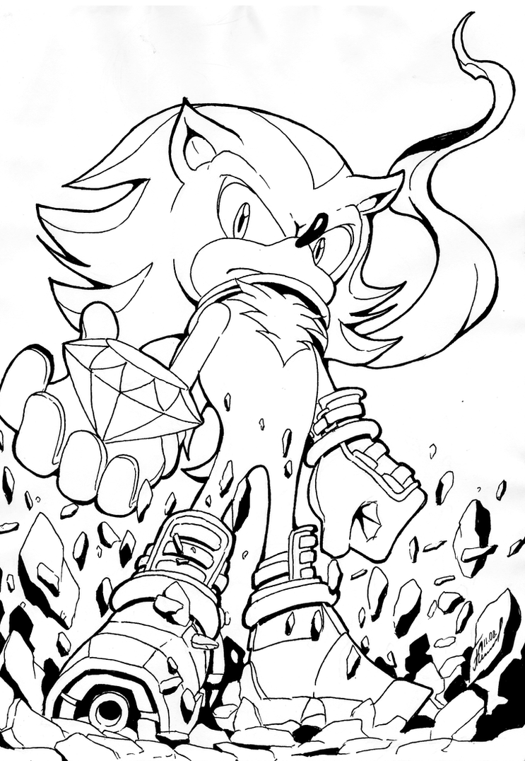 Printable Shadow The Hedgehog Coloring Pages