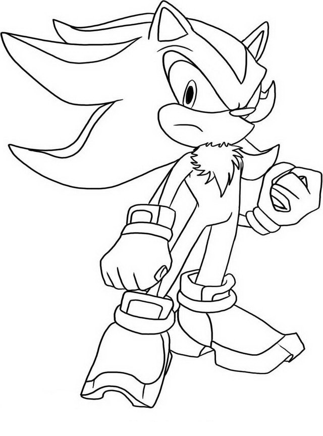 Sonic Shadow Coloring Pages