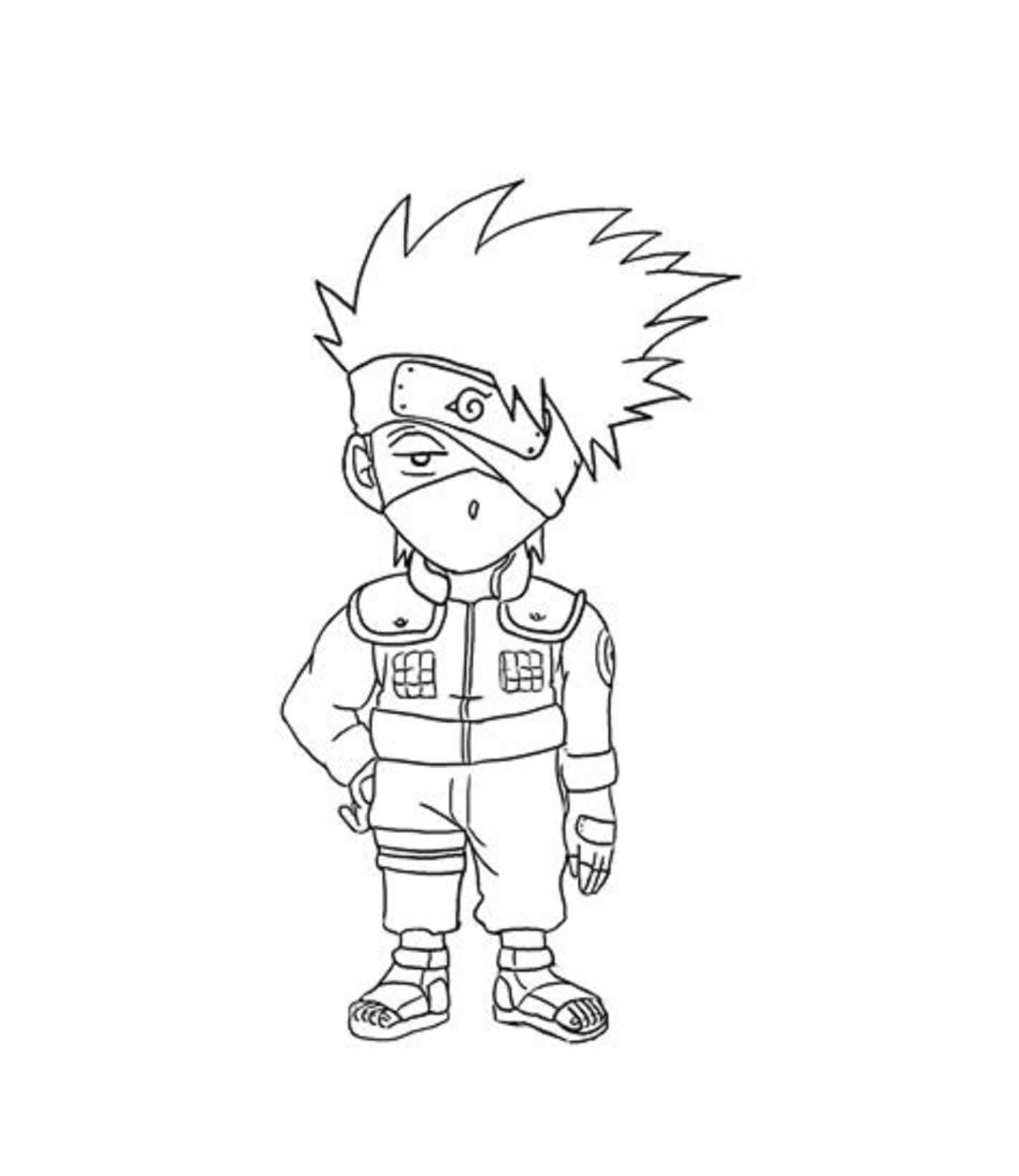 Chibi Kakashi Coloring Pages