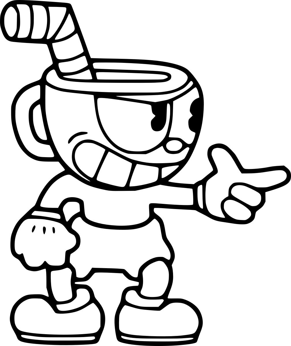 Cuphead Coloring Pages Printable