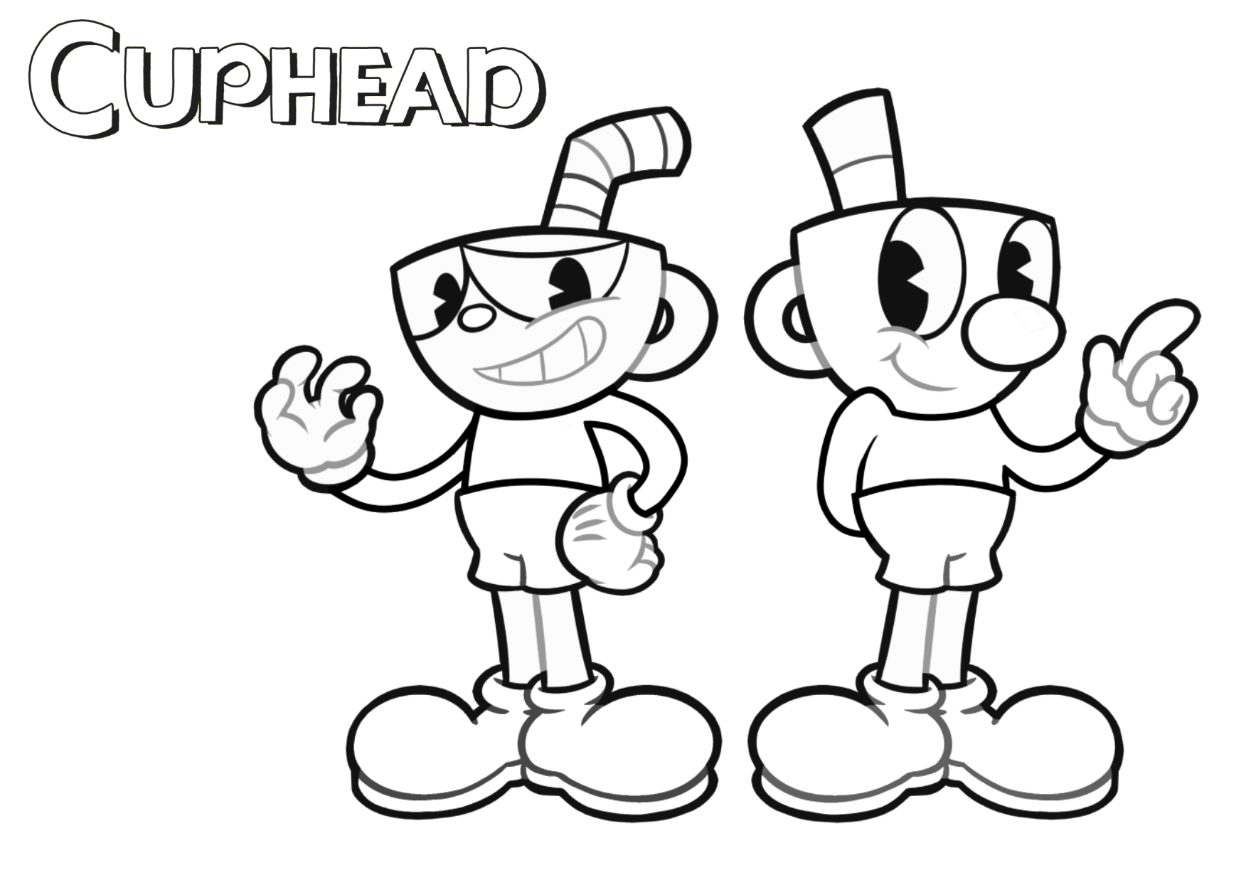 Cuphead Coloring Pages