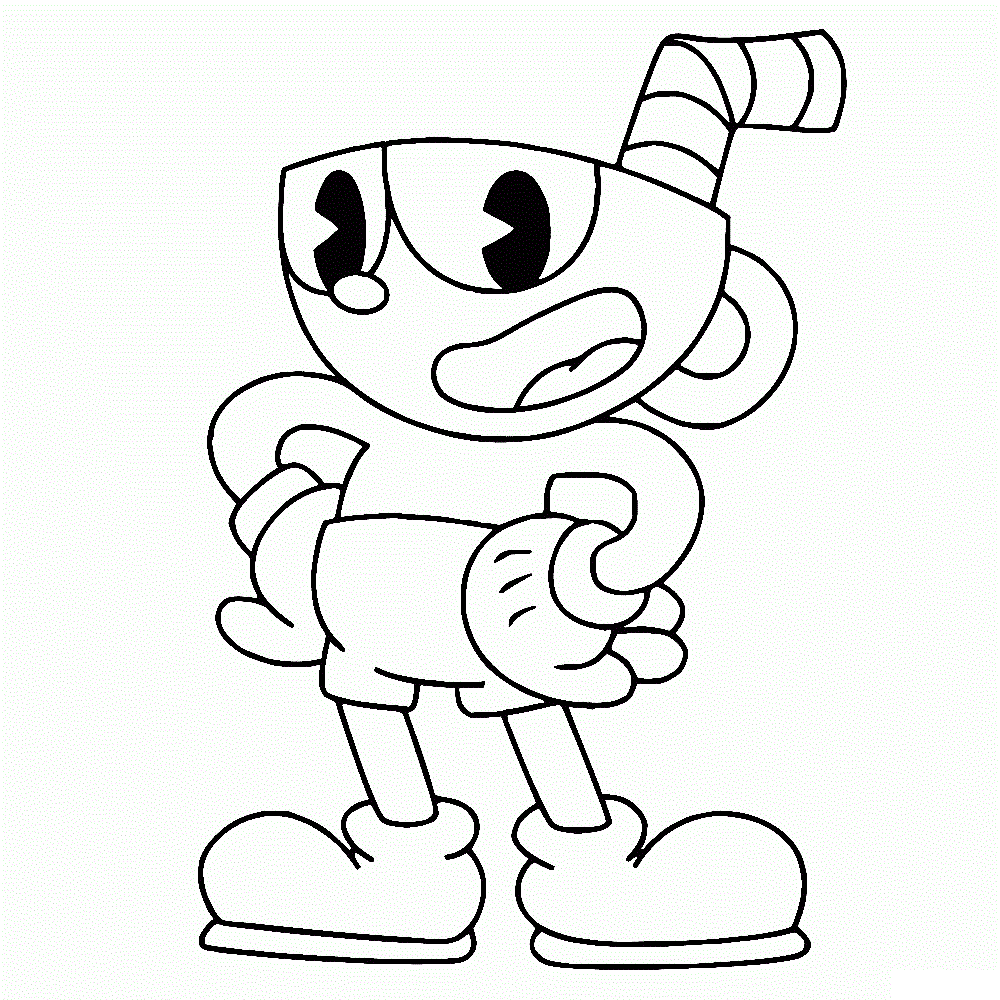 Free Printable Cuphead Coloring Pages