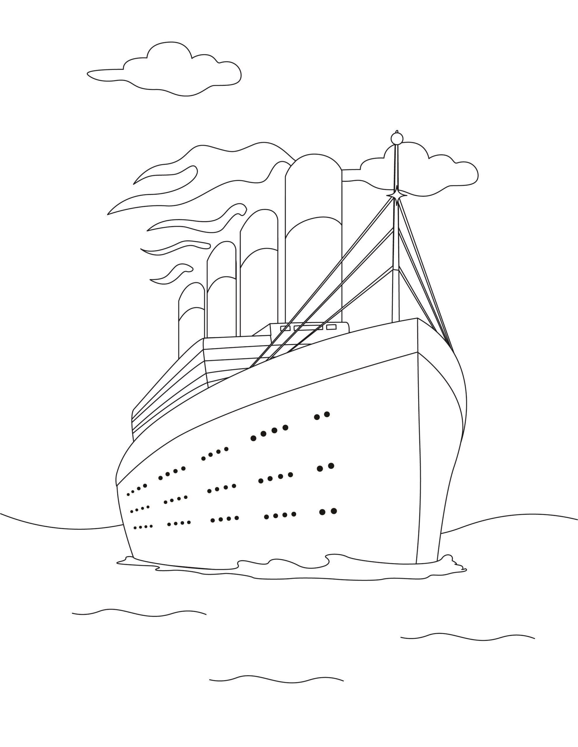 Free Titanic Coloring Pages