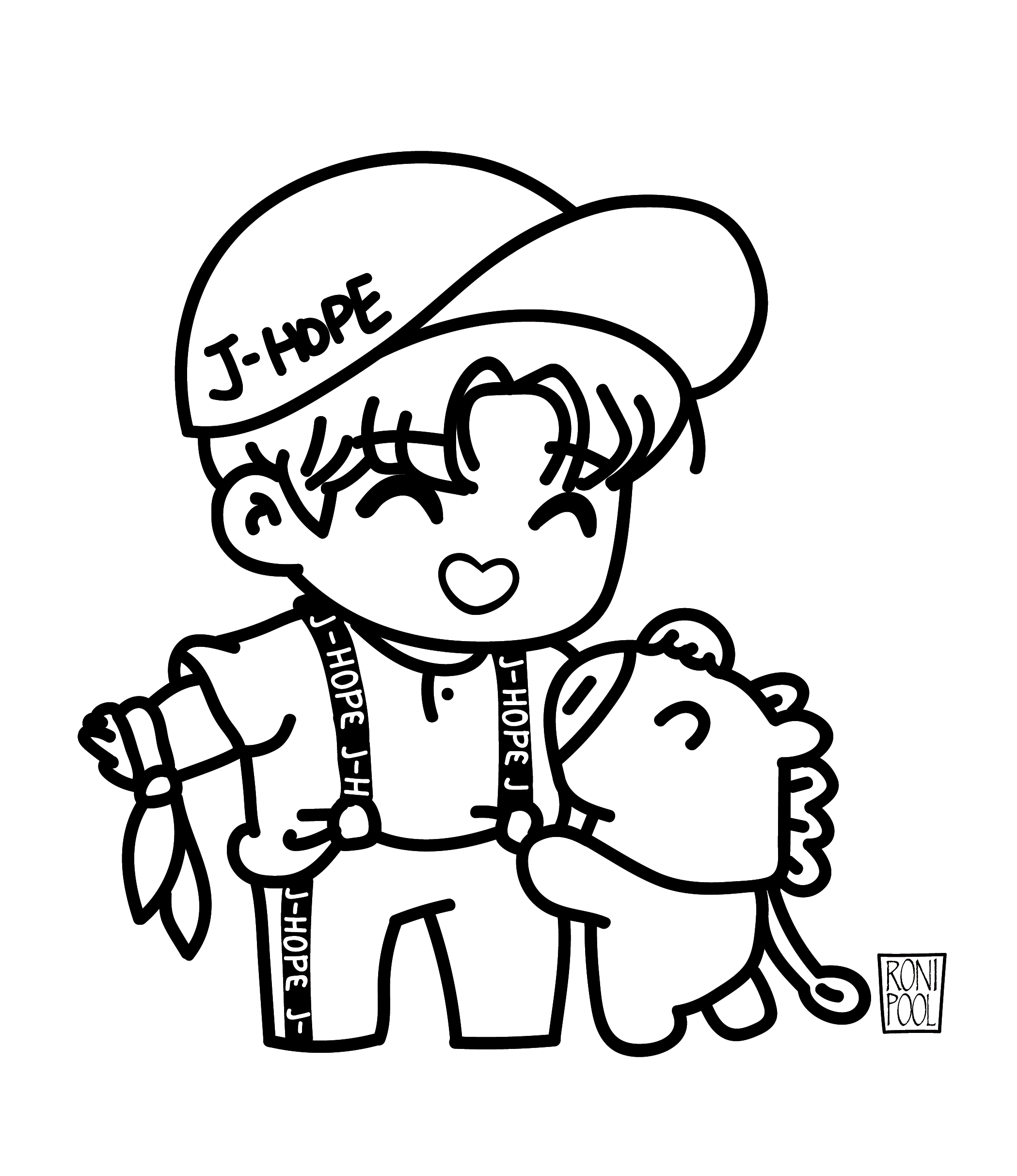 J Hope Bts Coloring Pages