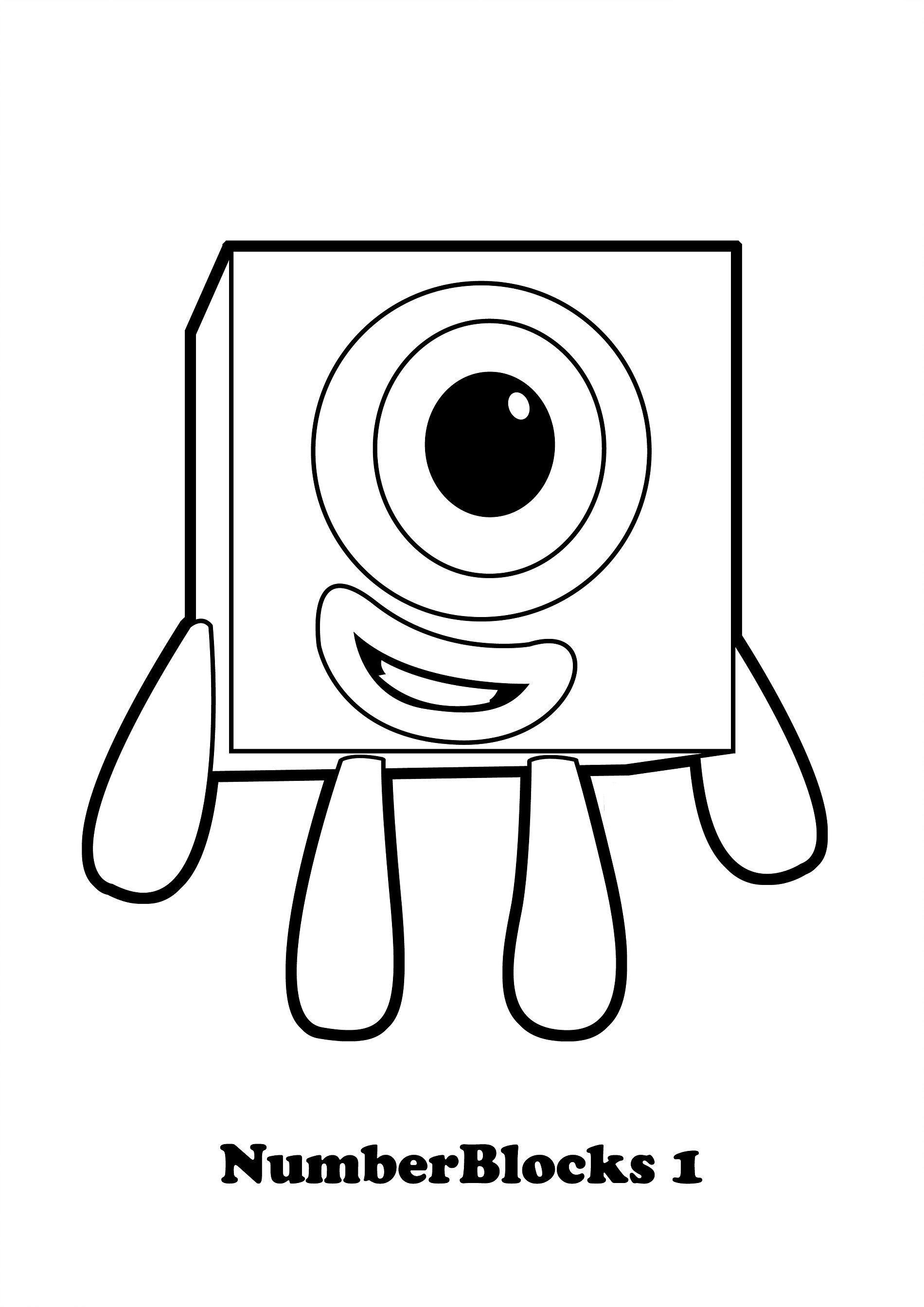 Numberblocks 1 Coloring Pages