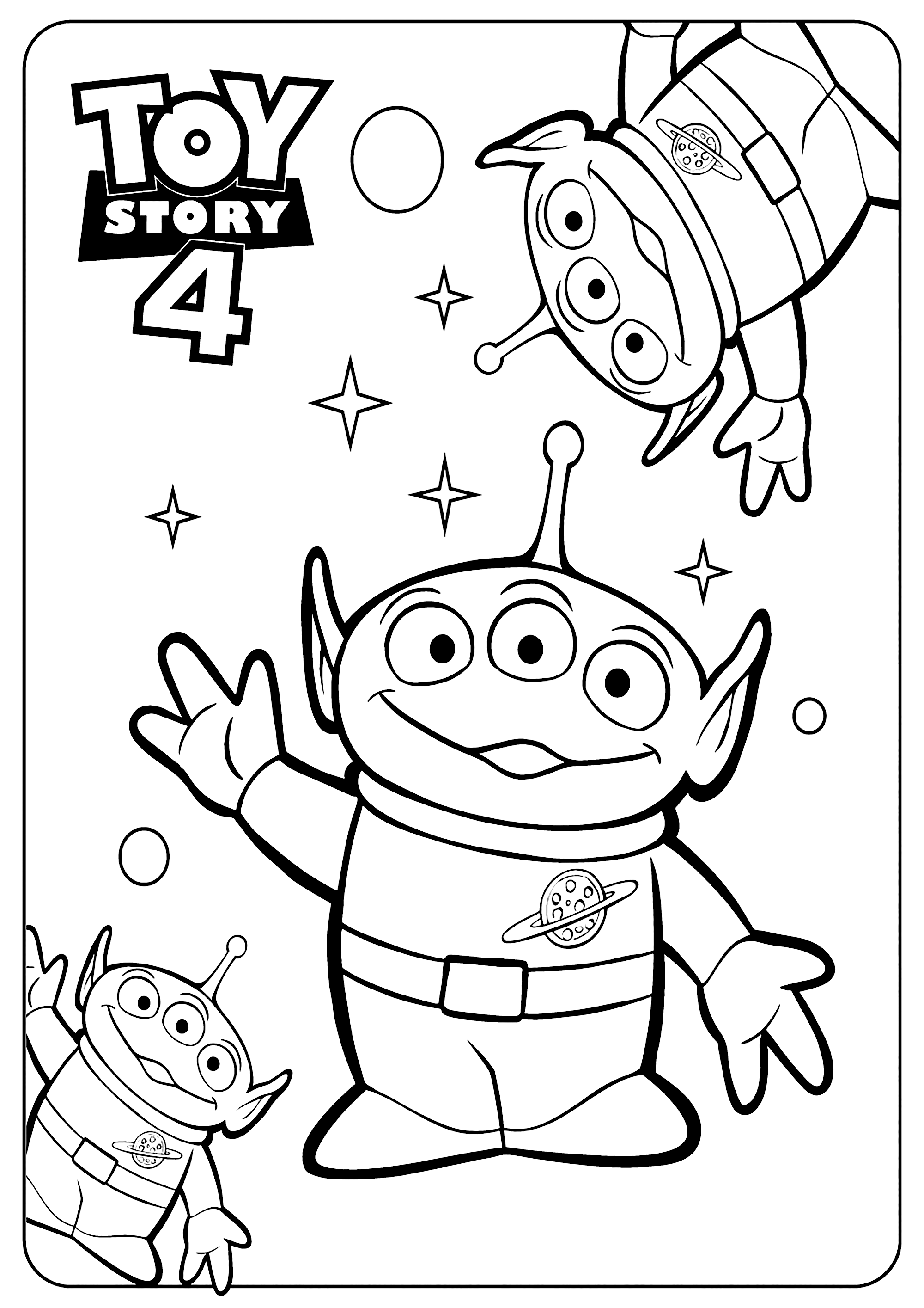 Pixar Coloring Pages Toy Story 4