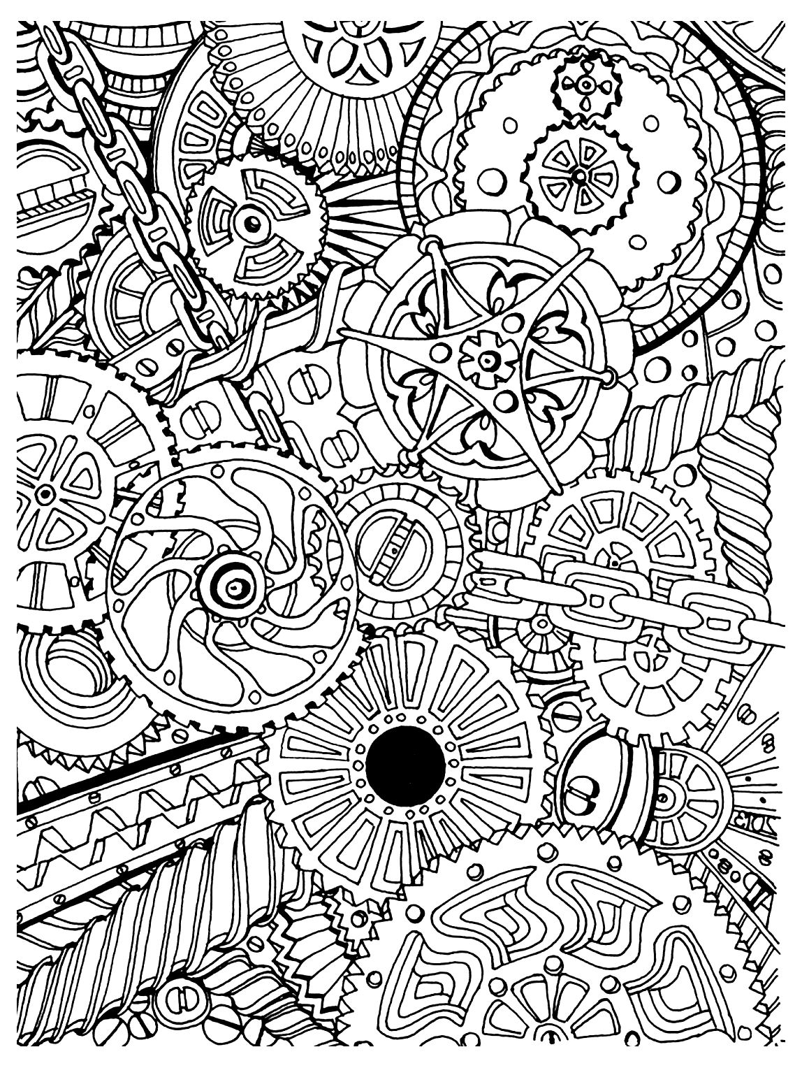 Printable Adult Stress Relief Coloring Pages