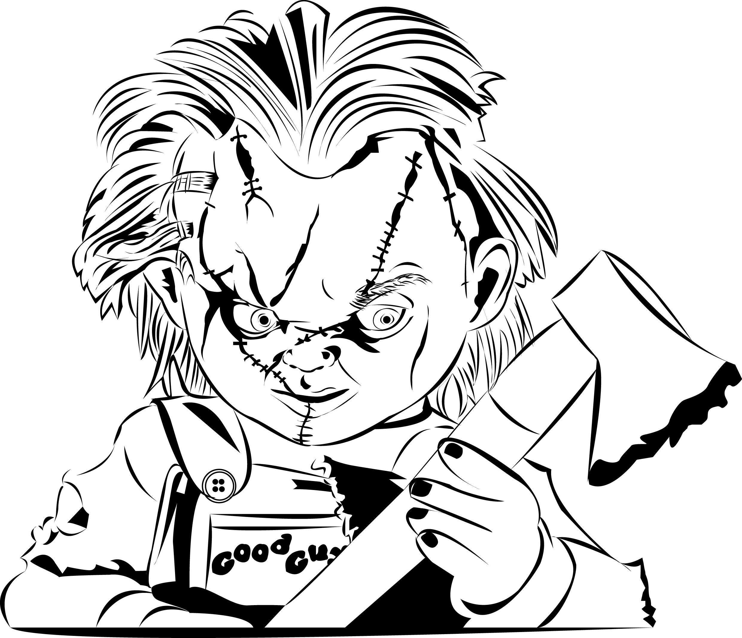 Scary Chucky Coloring Pages